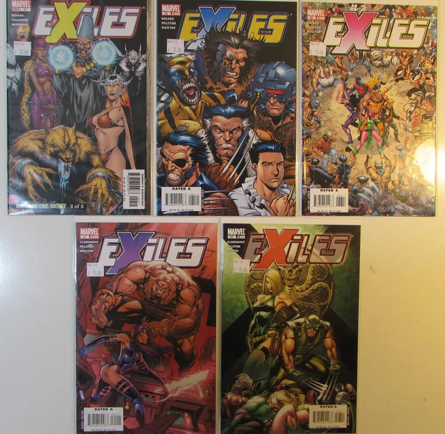 Exiles Lot of 5 #57,85,86,91,93 Marvel (2005) 1st Series Comic Books