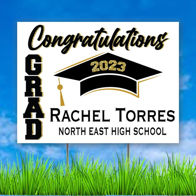 CLASS OF 2023 Graduate Personalized Yard Sign, Graduation Lawn Sign 27
