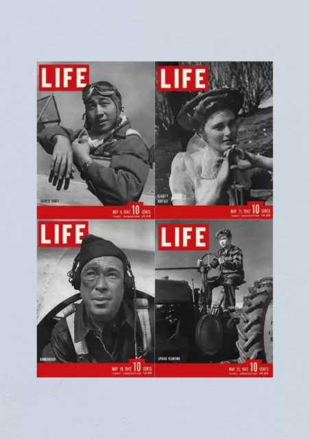 Life Magazine Lot of 4 Full Month of May 1942 4, 11, 18, 25 WWII WAR ERA