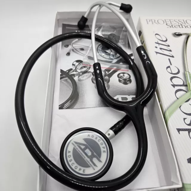 NEW ADC Adscope-Lite 609BK Professional Stethoscope Black 31” Lightweight extra