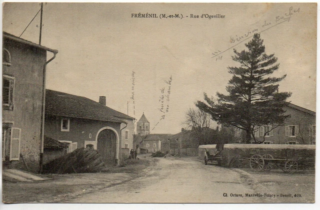 FREMENIL - Meurthe et Moselle - CPA 54 - rue d' Ogeviller