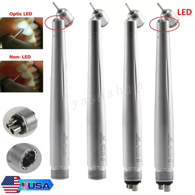 NSK Style Dental 45 Degree LED/No-LED Surgical High Speed Handpiece 2/4Hole USA