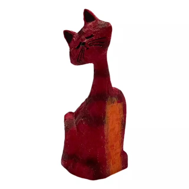 FarmYard Fun by Artforum Tiggy Red Cat Figurine. Red Orange Tabby Kitty Meow 6”