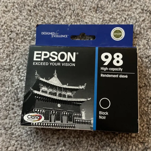 Epson 98 High Capacity Black Ink Cartridge T098120 Exp 09/14