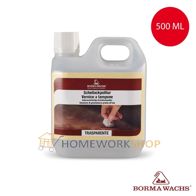 Vernice a tampone gommalacca verniciatura naturale 500ML trattamento legno nuovo