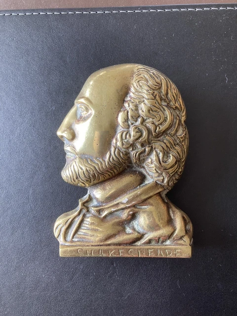 Brass Figural Door Knocker of Shakespeare Head in good condition