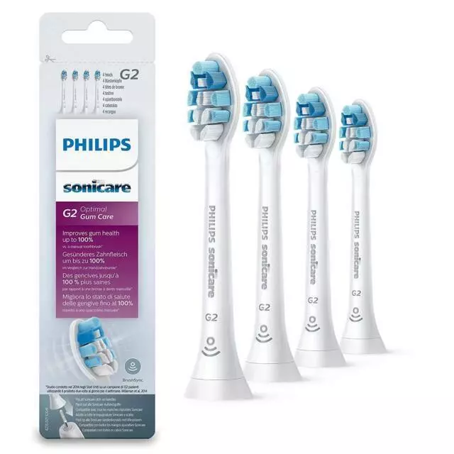 Cabezales de cepillo para cuidado óptimo de las encías Philips Sonicare G2 HX9034/12 - paquete de 4