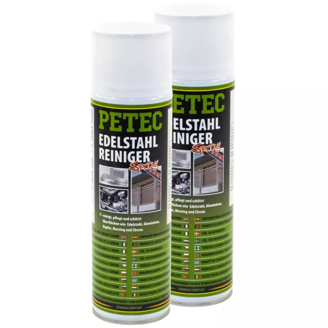 PETEC 70260 Pulita Pulizia Spray Pulizia Alluminio Rame 2x 500ml