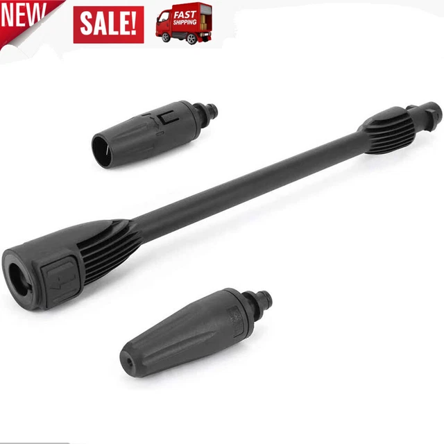 2 Lances Pour Nettoyeur Haute Pression - Droite Et Coudée, Acier Inoxydable, 40 Cm