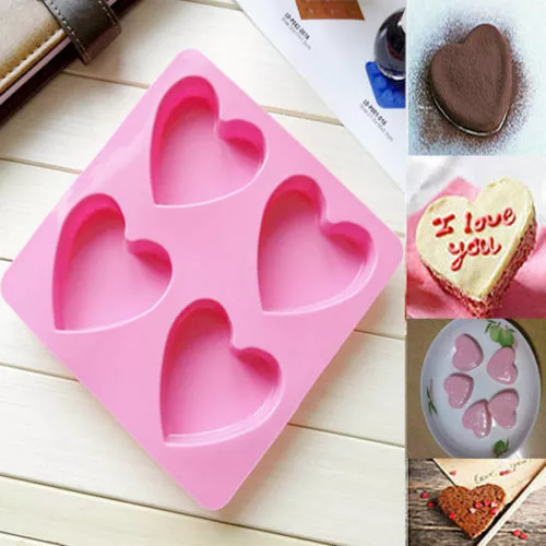 Heart Shaped Silicone Mold 6 Holes Heart Silicone Candy Chocolate Baking  Mould