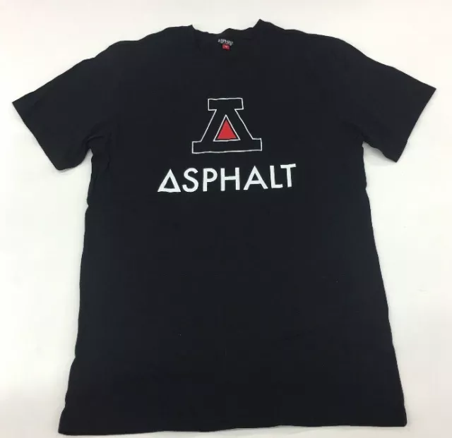 Asphalt Yacht Club Logo Graphic Mens T-shirt Medium 100%AUTHENTIC black