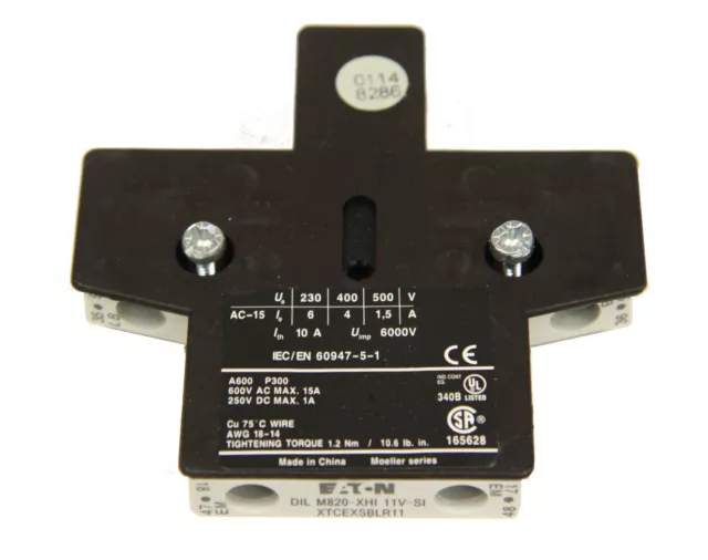Eaton XTCEXSBLR11 Auxiliary Contact Module DILM820-XHI11V-SI New