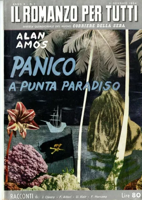 IL ROMANZO PER TUTTI N. 1 ANNO 1954 panico a punta paradiso