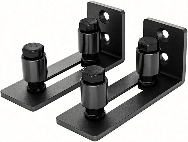 Sliding Barn Door Bottom Adjustable Floor Guide Roller, Black, Smoothly and Quie