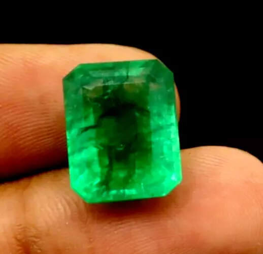 9.18 Ct AAA+ Quality Colombian Emerald Loose Emerald Certified Emerald Gemstone