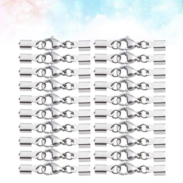 30 Pcs Replier Les Extrémités Du Cordon Collier À Sertir Fin