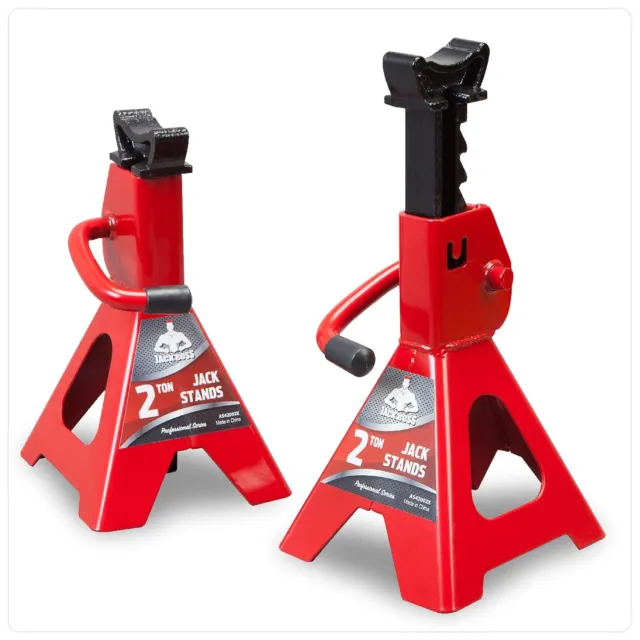 Jack Boss Jack Stands 2 Ton (4,400 LBs) Low Profile Lifting Car Stand, Fit Us...