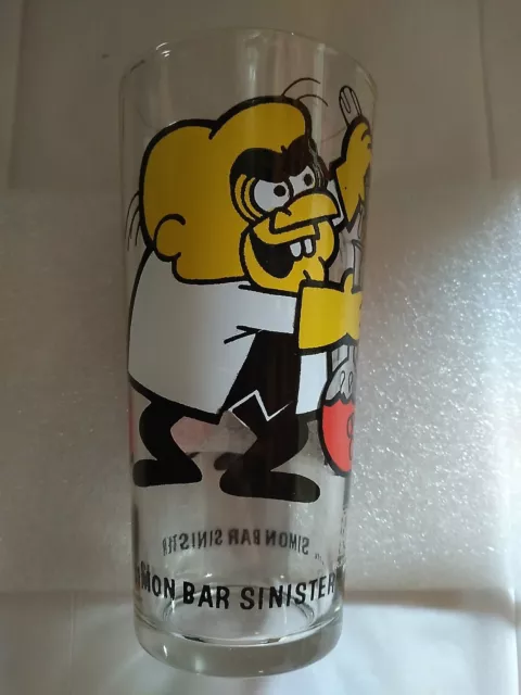 Simon Bar Sinister Pepsi-Cola 1970"s Cartoon Collector Drinking Glass