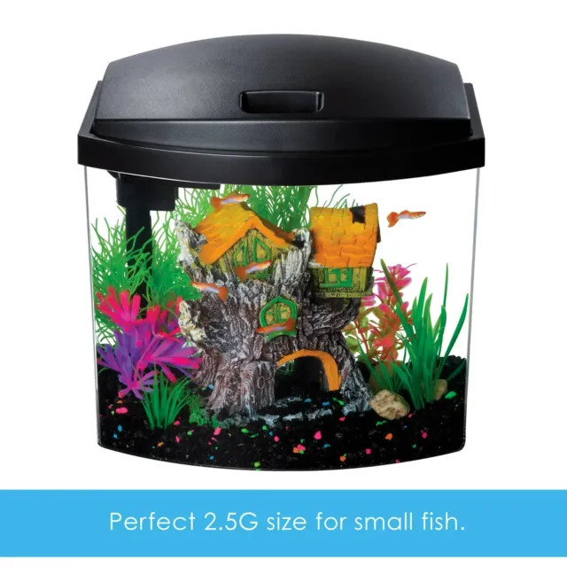 Aquatic Starter Kit Fish Tank Aquarium, Clear Acrylic, 2.5 Gallons (SHIP USA) 2