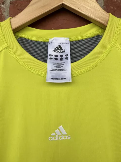 ADIDAS MENS YELLOW Techfit Tank Top Compression Sleeveless Top Size L ...