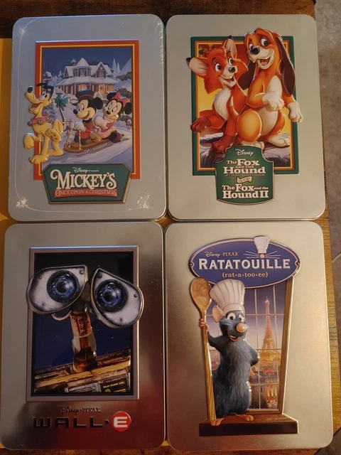 Disney Pixar Lot of RARE Collectible Tin DVD + Blu-Ray NEW! Ratatouille Wall E