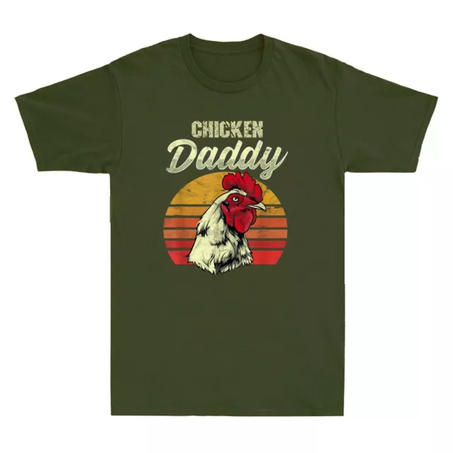 Chicken Daddy Distressed Funny Poultry Farmer Gift Men's Father's Gift T-Shirt