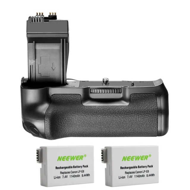 Empuñadura de batería Neewer y paquete de 2 baterías para EOS 550D / 600D / 650D / 700D