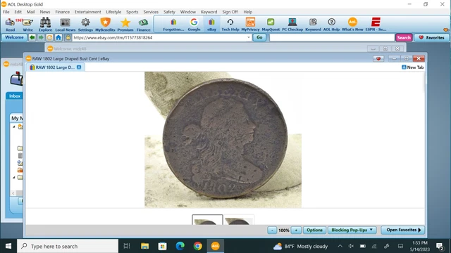 RAW 1802 Large Draped Bust Cent