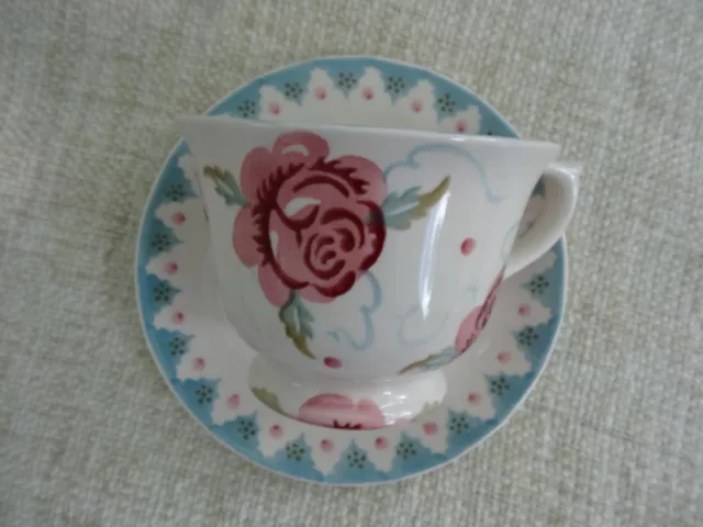 New Emma Bridgewater Large Rose & Bee Cup/Saucer 1st Quality