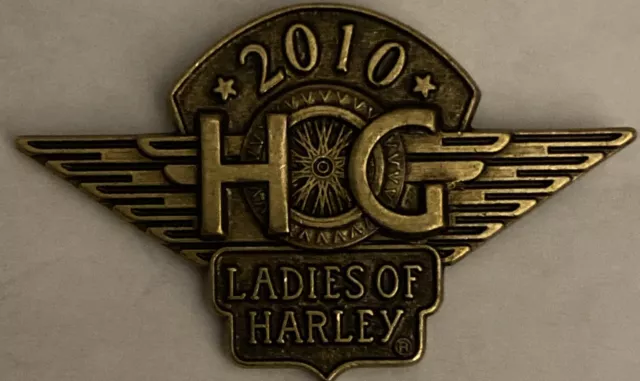 Vintage 2010 Harley Davidson HOG Owners Group Ladies of Harley Women's Vest Pin