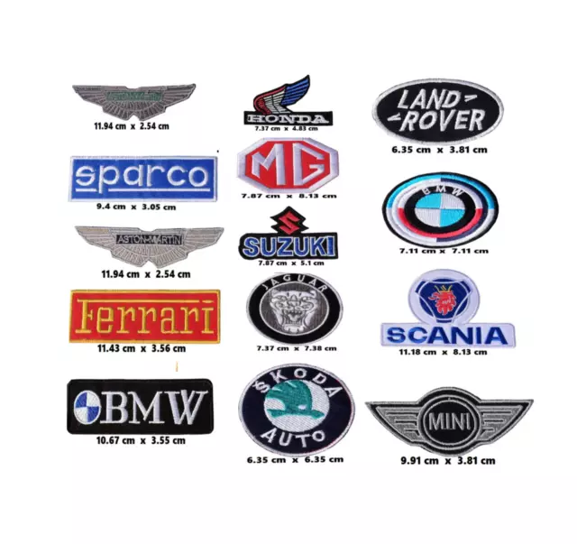 Car Brand Motor Sports Automobile Driving Patch Embroidered Patches for clothes