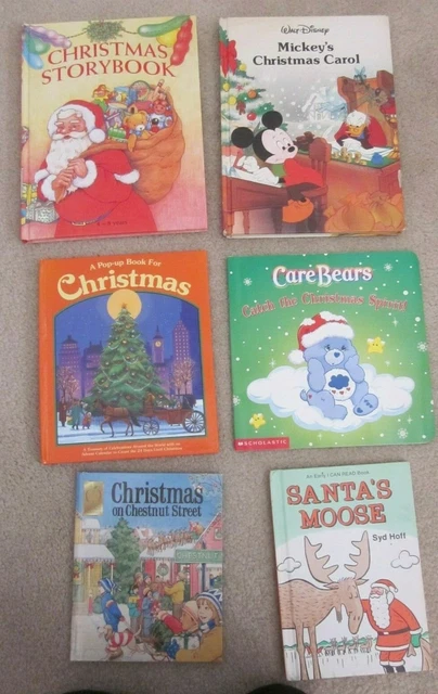 Lot 6 Childrens Christmas Books-Christmas Storybook, Mickeys Christmas Carol-+ 4