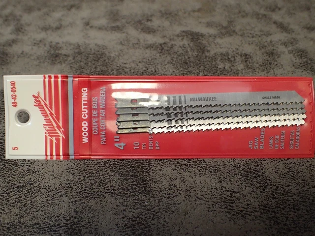 (5-pk) 48-42-0540 Milwaukee 10T, 4" Length Bi-Metal Jig Saw Blades (BN37)
