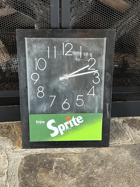 VINTAGE SPRITE ADVERTISING Electric Clock Everbrite Electric Signs 1980 ...