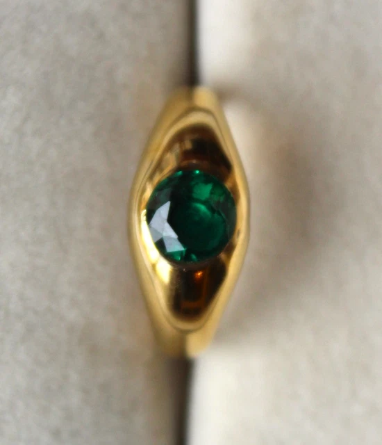 Bijou Homme Gravure Bague Chevalière Homme Émeraude Acier