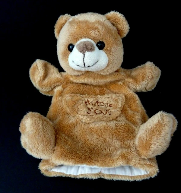 30. Doudou Peluche Marionnette Histoire D'ours Ours Marron Beige Poche - Ttbe