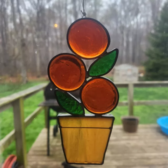 Stained Glass Floral Suncatcher