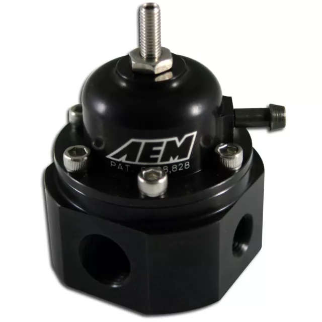 AEM Electronics Universal Adjustable EFI Fuel Pressure Regulator Kit - 25-302BK