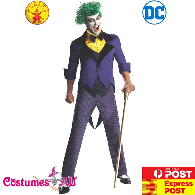 ADULT THE JOKER Costume Mens Batman Dark Knight Halloween Party Cosplay