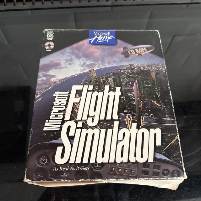 MICROSOFT FLIGHT SIMULATOR (1995 MS-DOS Big Box (PC Game) 3.5 Inch ...