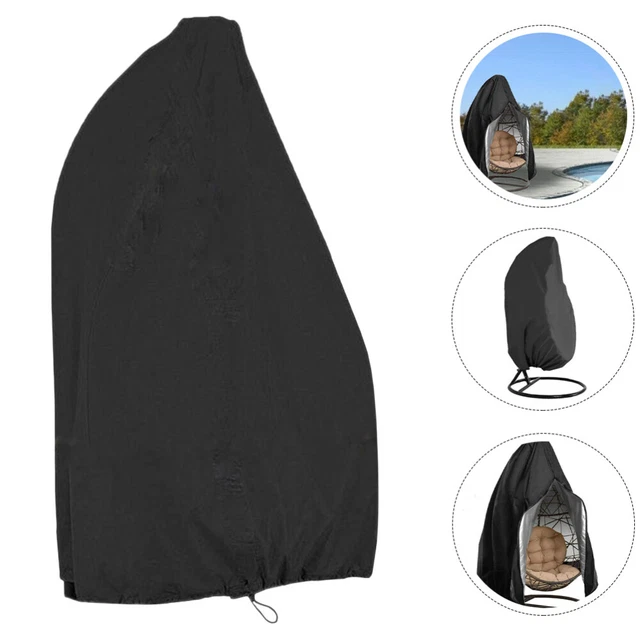 Cubierta antipolvo para silla colgante columpio exterior cubierta negra poliéster (poliéster)