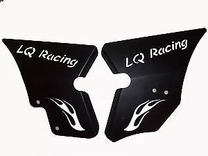 LQ Racing Frame Guards Rahmenschützer Typ Flamme schwarz f. Quad Yamaha YFM 700R