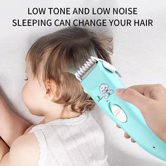 Baby Kids Hair Clippers Child Electric Quiet Safe Trimmer Silent Cutting Machine