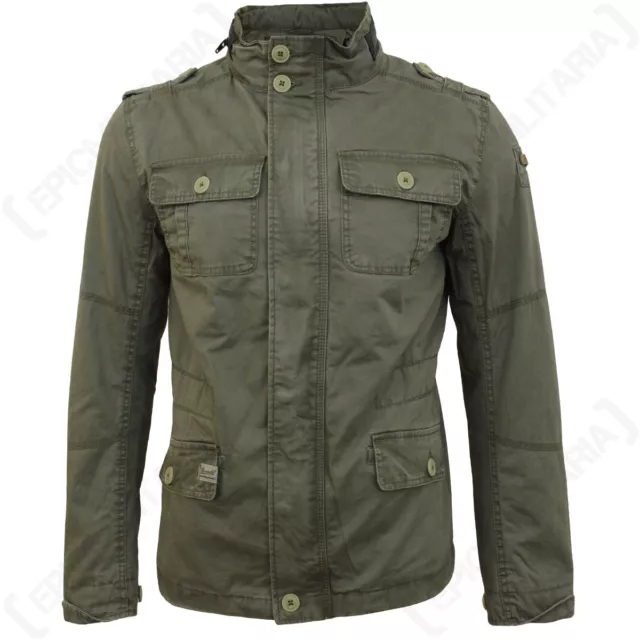 Brandit Britannia Jacket - Olive - Coat Green Military Hood Top All Sizes New