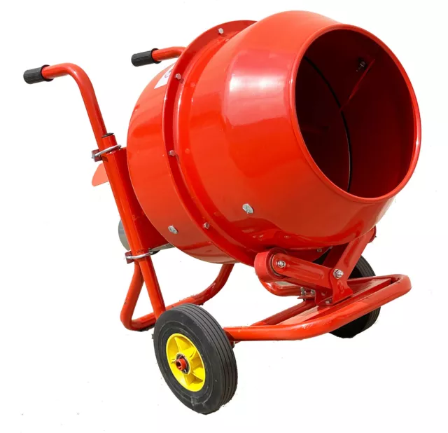 Low Wheel barrow 4 Cubic Ft. Cement Mixer Stucco Mortar Concrete 1/2HP 120Volt