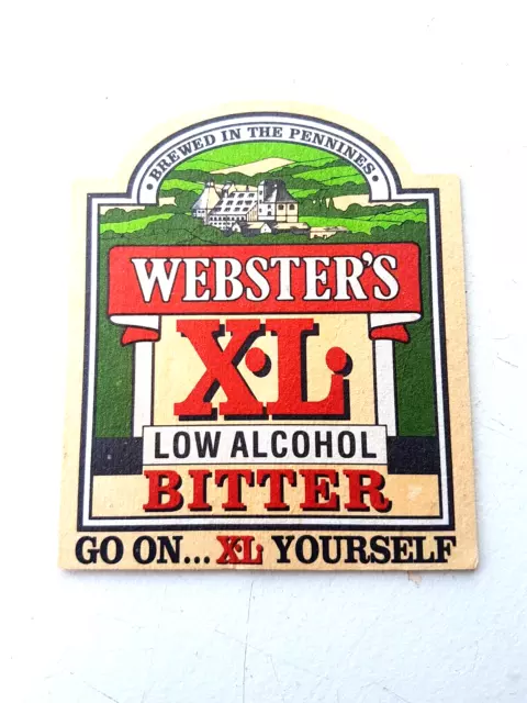 Vintage WEBSTER'S - XL Low Alcohol Bitter   Cat No'145 Beer mat / Coaster