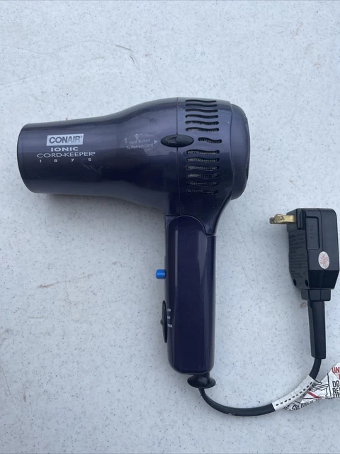 CONAIR IONIC Cord Keeper Model 241X 1875 Watt Retractable Cord Hair Blow Dryer