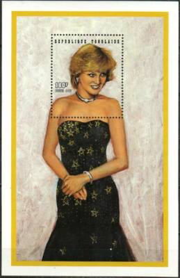 Togo Stamp - Princess Diana in black evening gown Stamp - NH
