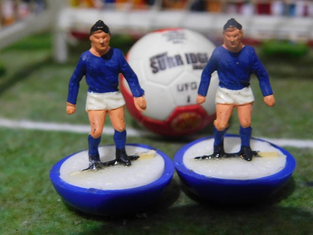 Équipe Complète Leeds United Vintage Subbuteo Hw Heavyweight Ref 21 Boîte