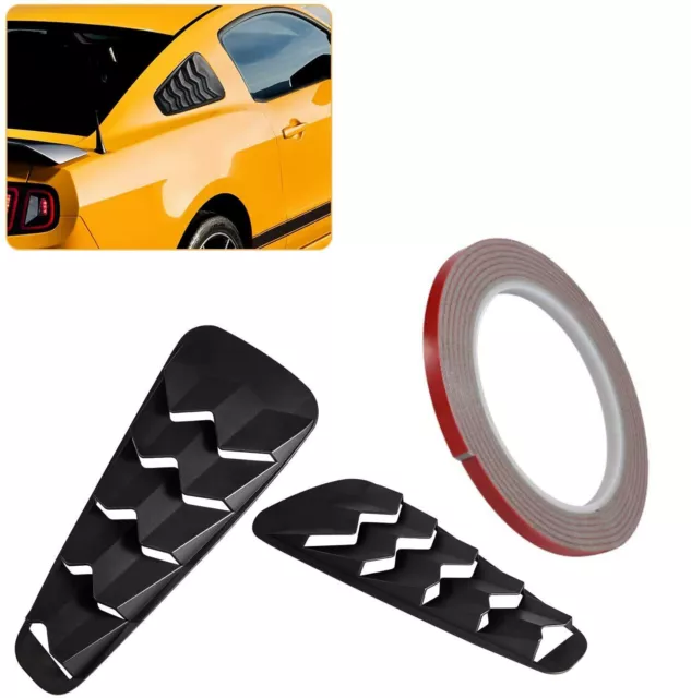 1/4 Quarter Side Window Louvers Scoop Cover Vent Fit For Ford Mustang 05-14